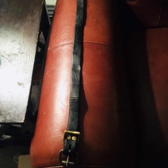 Handmade vintage kids leather belt, copper & brass - Picture 3 of 6